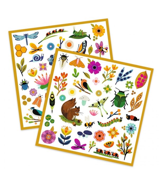 Djeco Djeco - Papieren stickers - Dieren uit de tuin