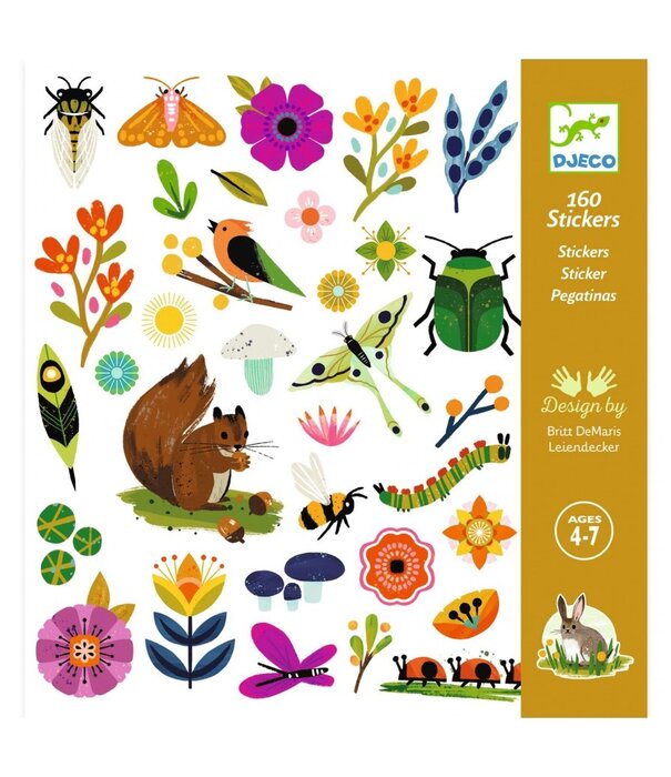 Djeco Djeco - Papieren stickers - Dieren uit de tuin