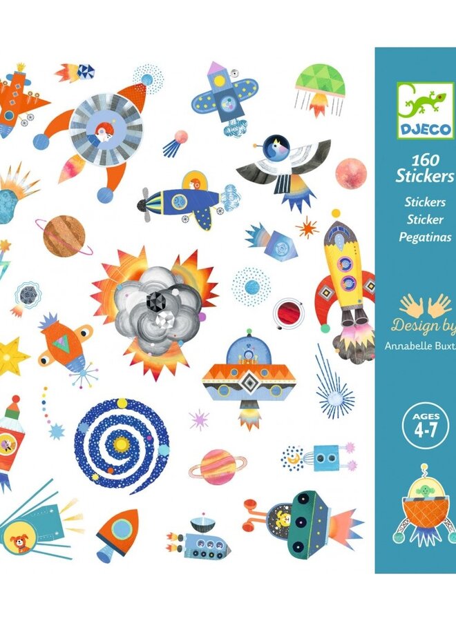 Djeco - Papieren stickers - Ruimte