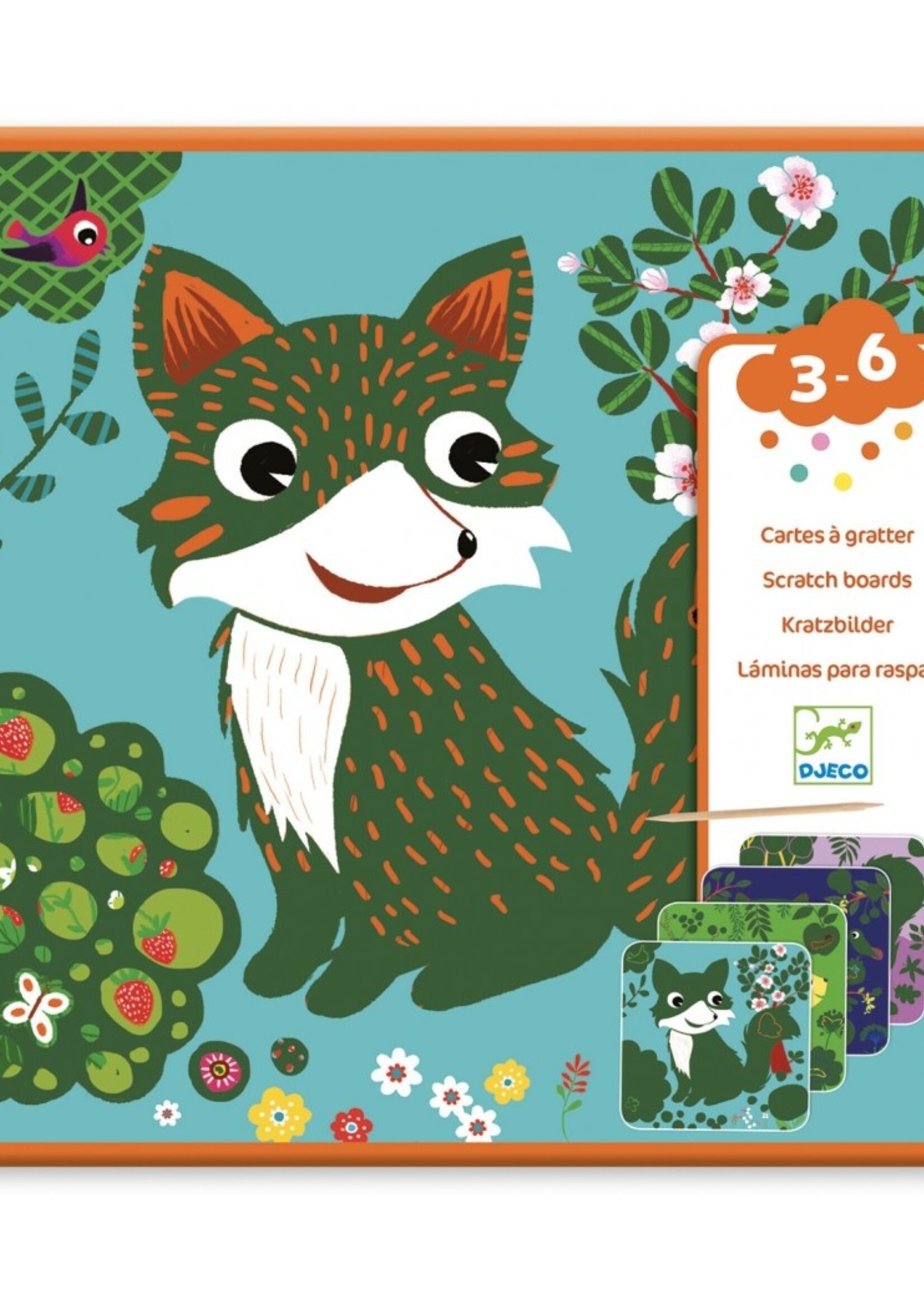 Djeco Djeco - Scratch cards for little ones - Bosdieren