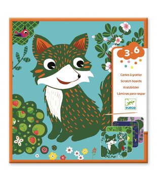 Djeco - Scratch cards for little ones - Bosdieren