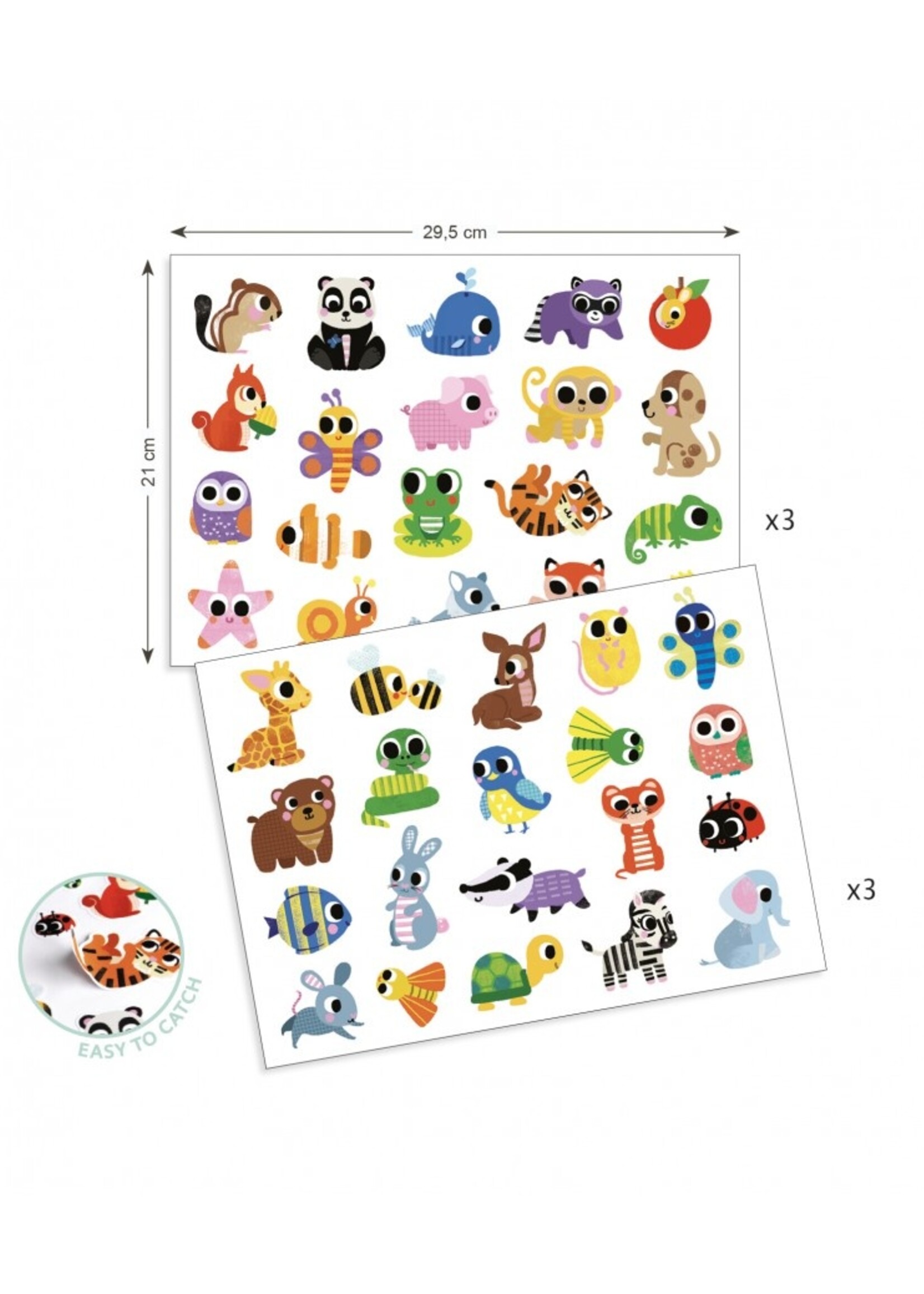 Djeco Djeco - Grote stickers -baby dieren