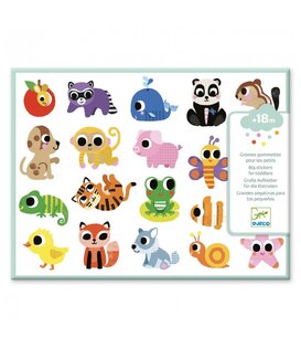 Djeco - Grote stickers -baby dieren