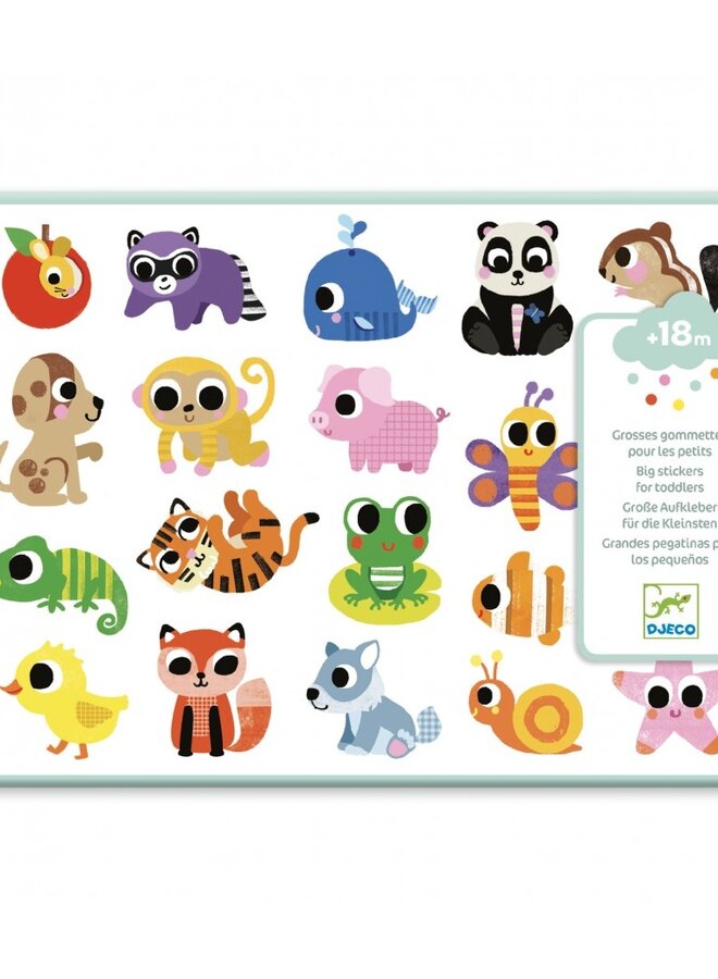 Djeco - Grote stickers -baby dieren