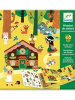 Djeco Djeco - Boekje met achtergrond en herbruikbare stickers - Het magische bos