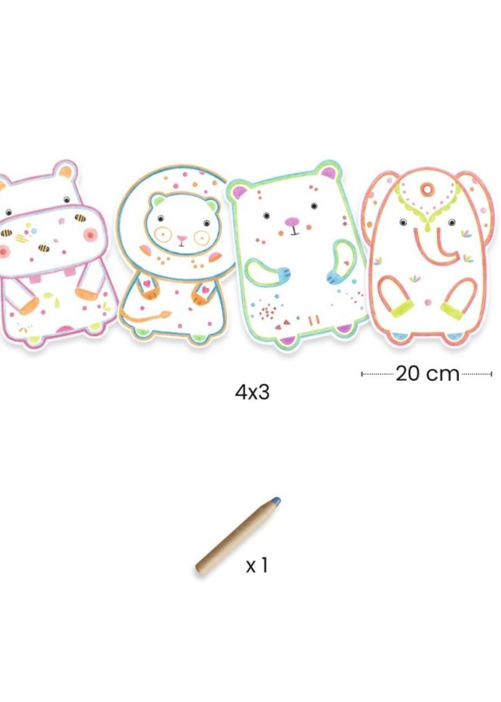 Djeco Djeco - Magic Colouring - Wild animals