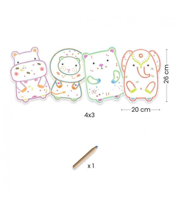 Djeco Djeco - Magic Colouring - Wild animals