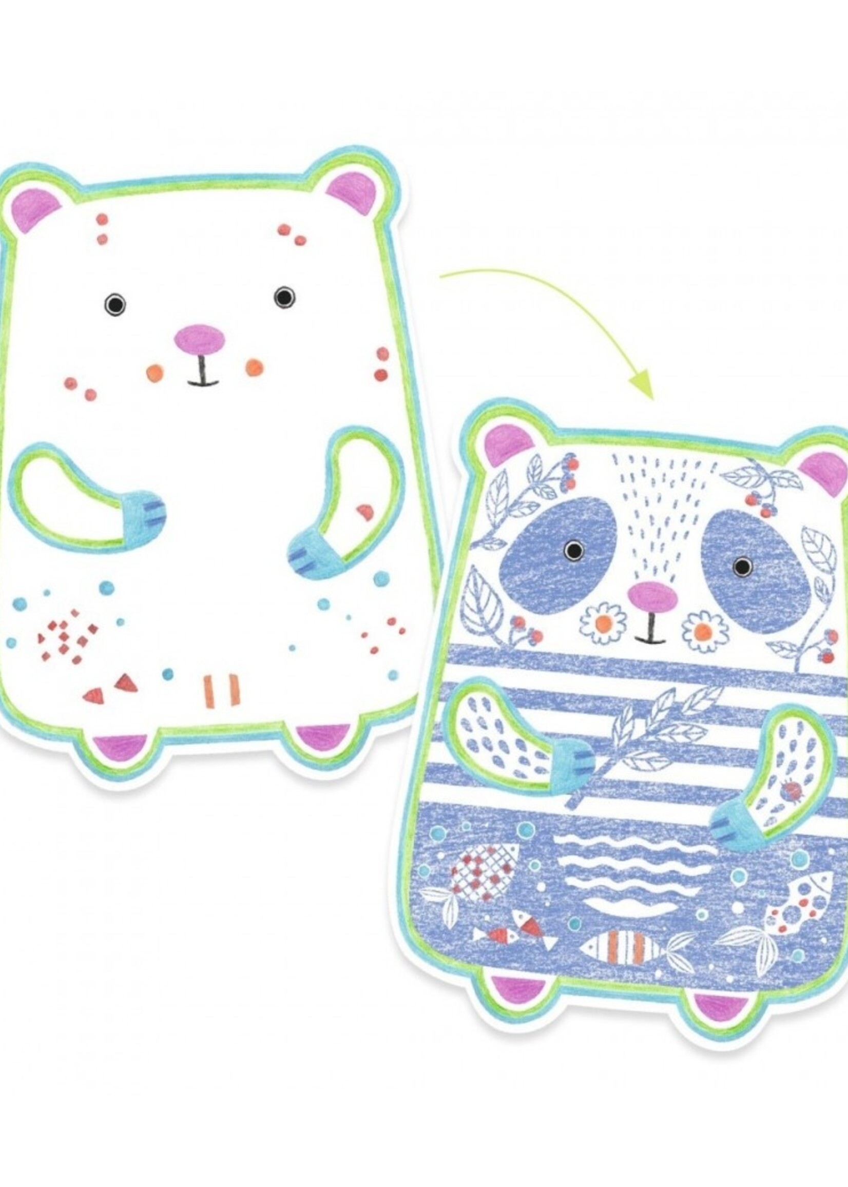 Djeco Djeco - Magic Colouring - Wild animals