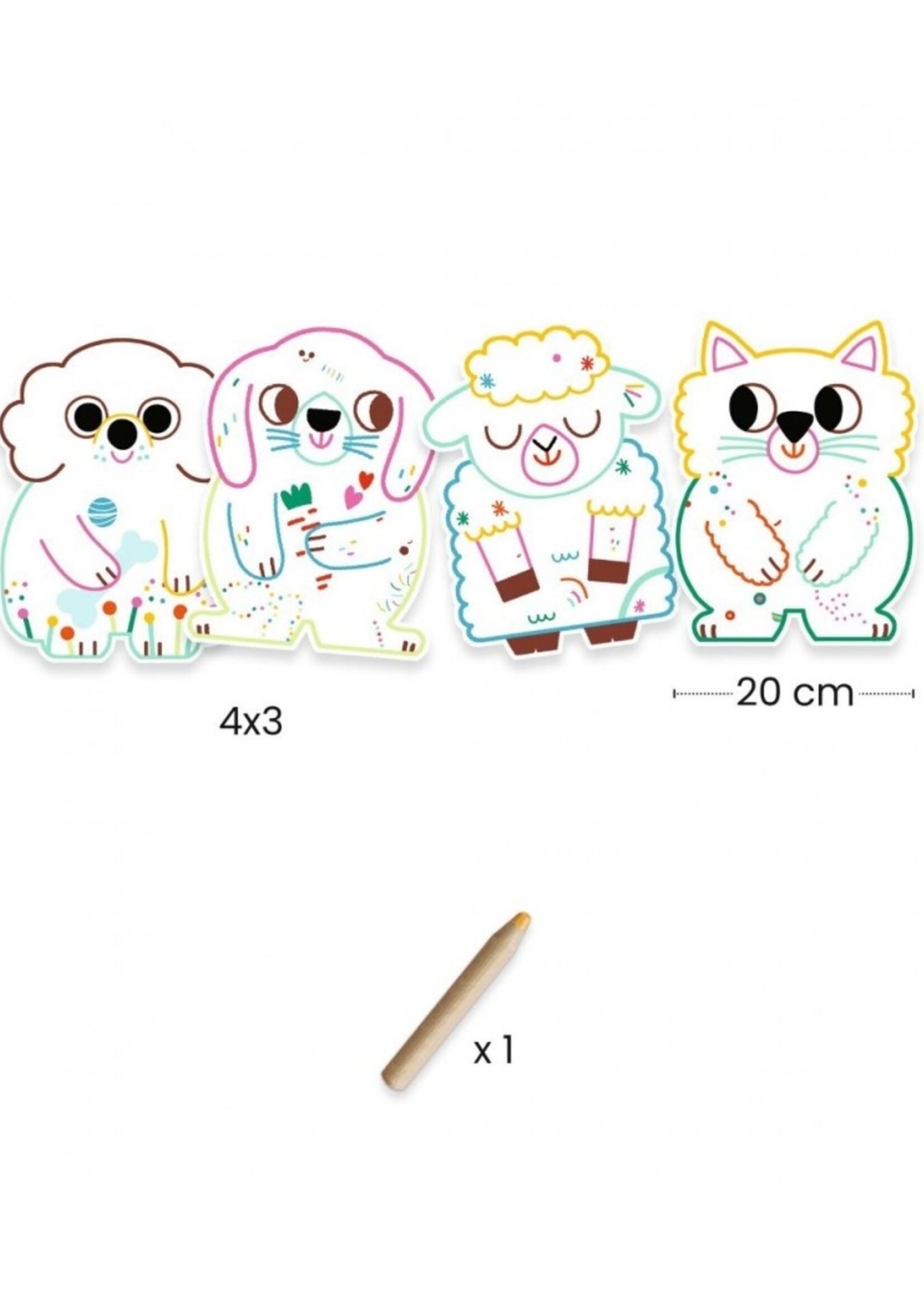 Djeco Djeco - Magic colouring - Domenestic animals