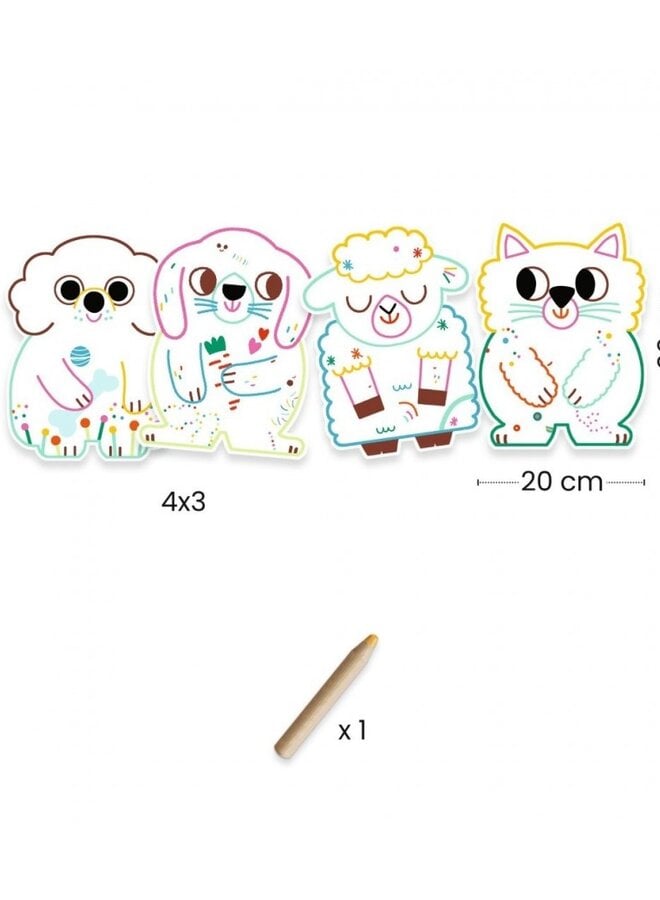 Djeco - Magic colouring - Domenestic animals