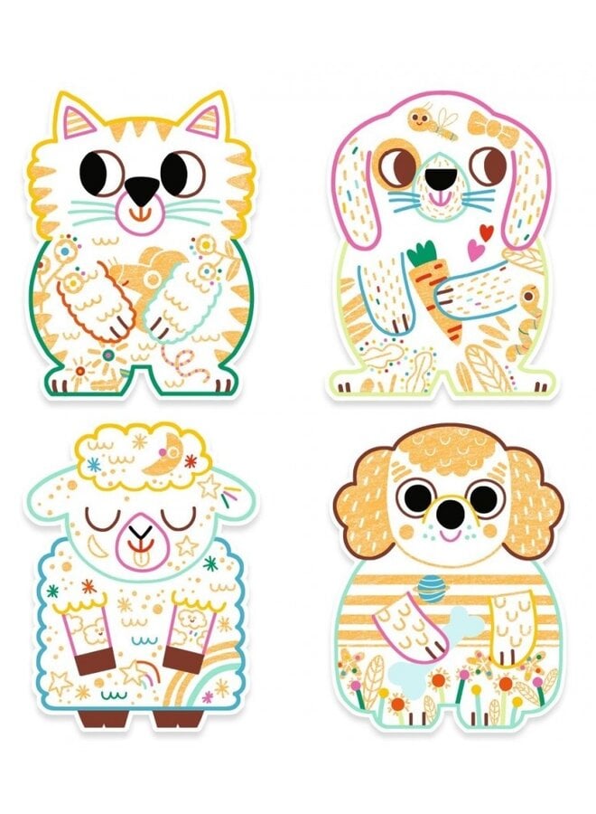 Djeco - Magic colouring - Domenestic animals