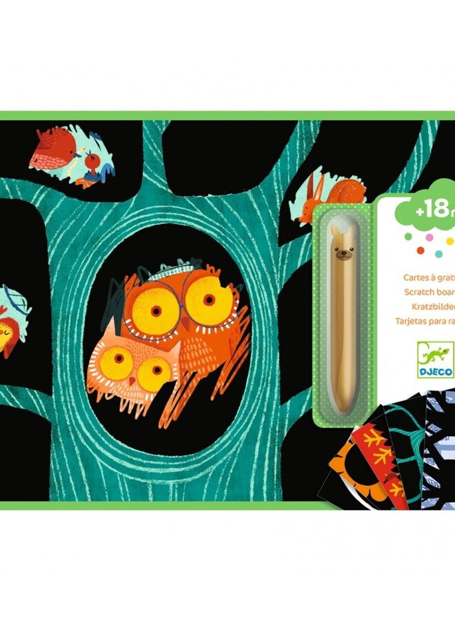 Djeco - Scratch cards for little ones - Animals