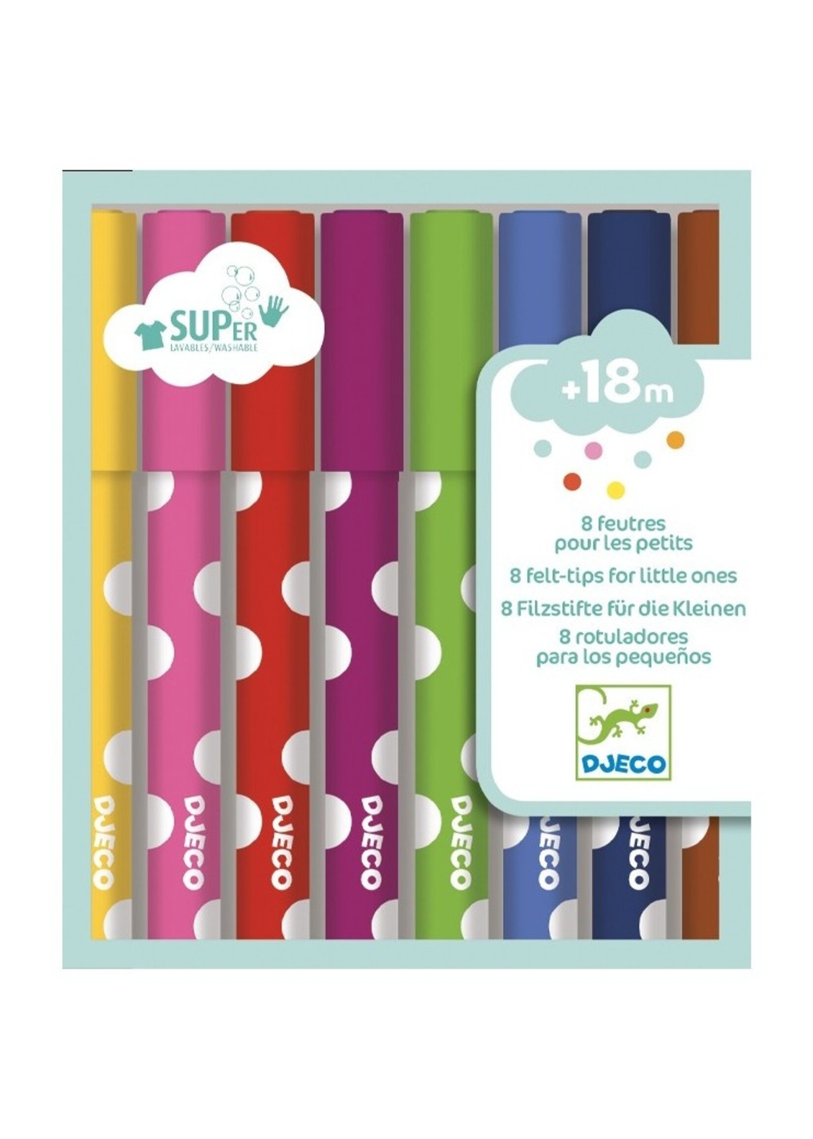 Djeco Djeco - 8 viltstiften super uitwasbaar