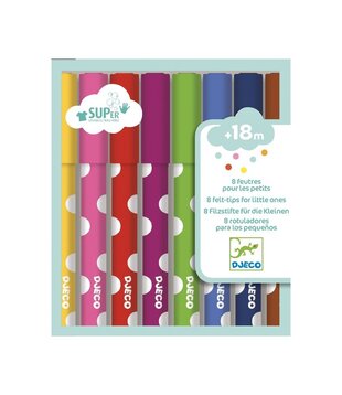 Djeco - 8 viltstiften super uitwasbaar