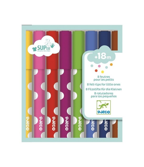 Djeco Djeco - 8 viltstiften super uitwasbaar