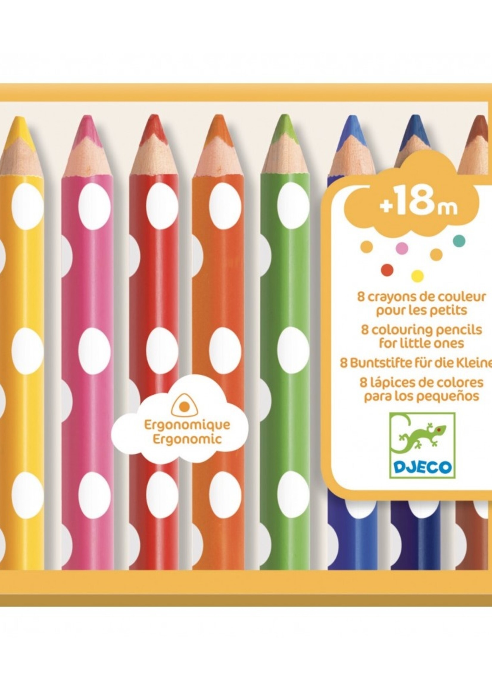 Djeco Djeco - 8 kleurpotloden vanaf 18 mnd