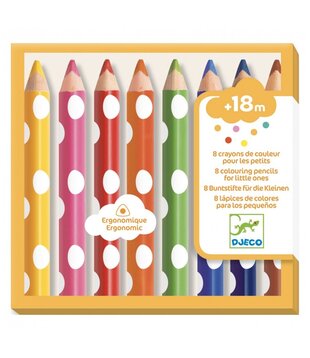 Djeco - 8 kleurpotloden vanaf 18 mnd