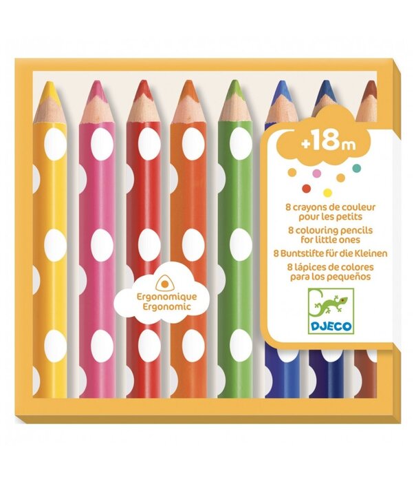 Djeco Djeco - 8 kleurpotloden vanaf 18 mnd