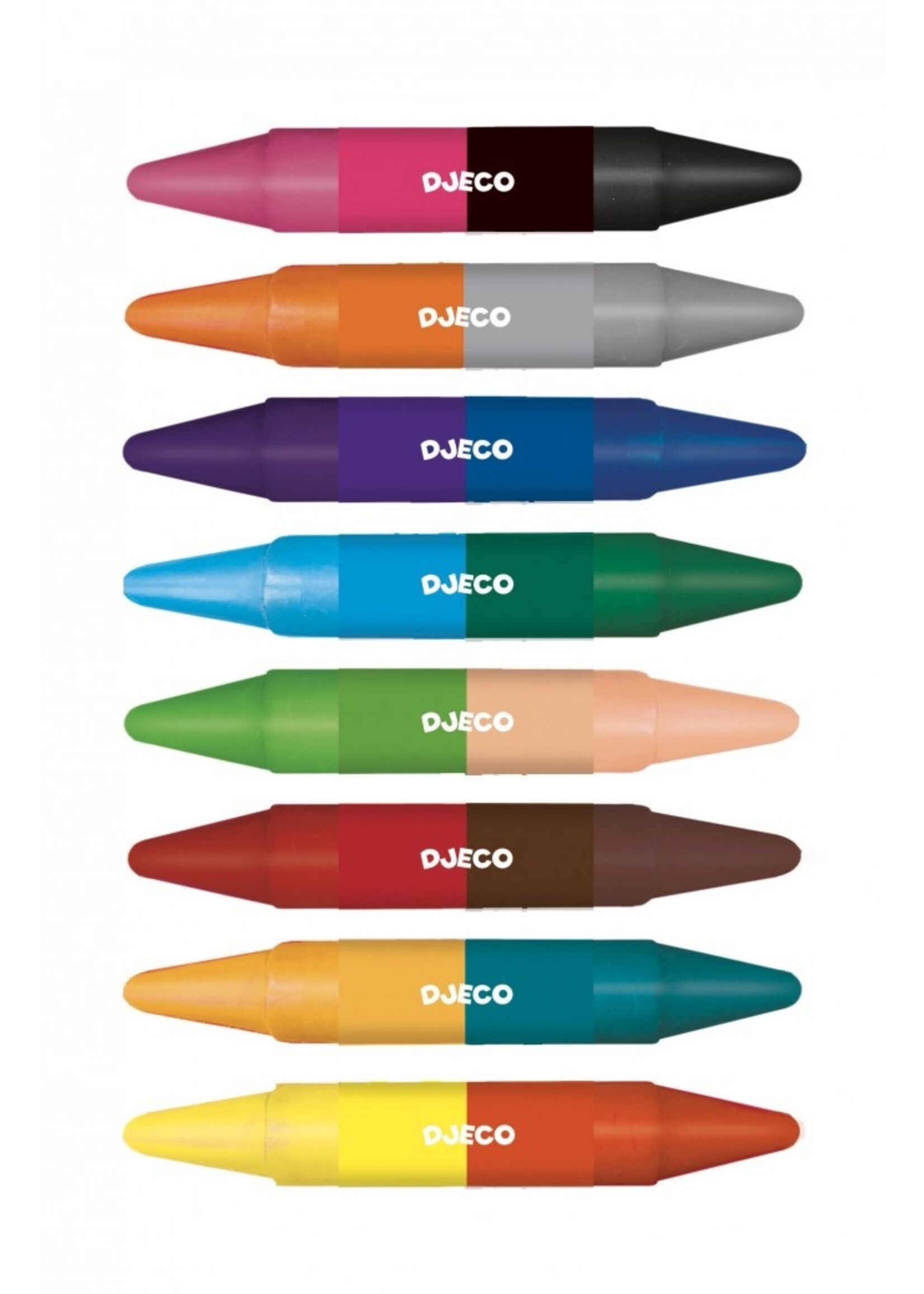 Djeco Djeco - 8 dubbel-ended wax crayons