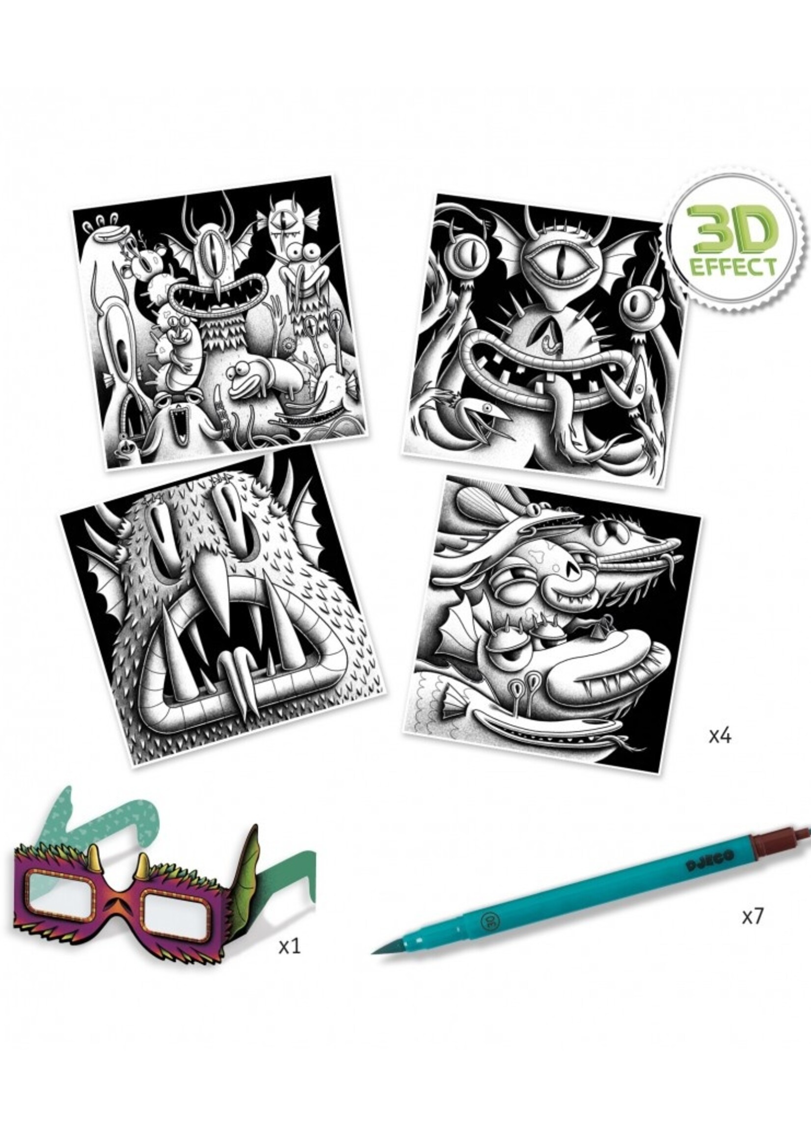 Djeco Djeco - 3D-kleuren - Funny freaks