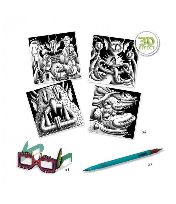 Djeco Djeco - 3D-kleuren - Funny freaks