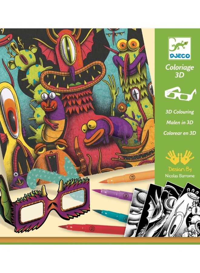 Djeco - 3D-kleuren - Funny freaks