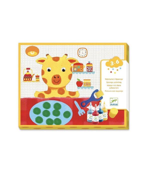 Djeco Djeco - Schilderen met een spons - De avonturen van kleine dieren
