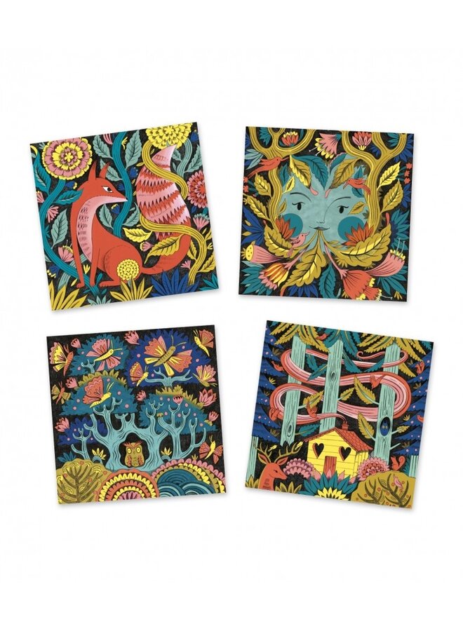 Djeco - 3D kleuren - Fantasie bos