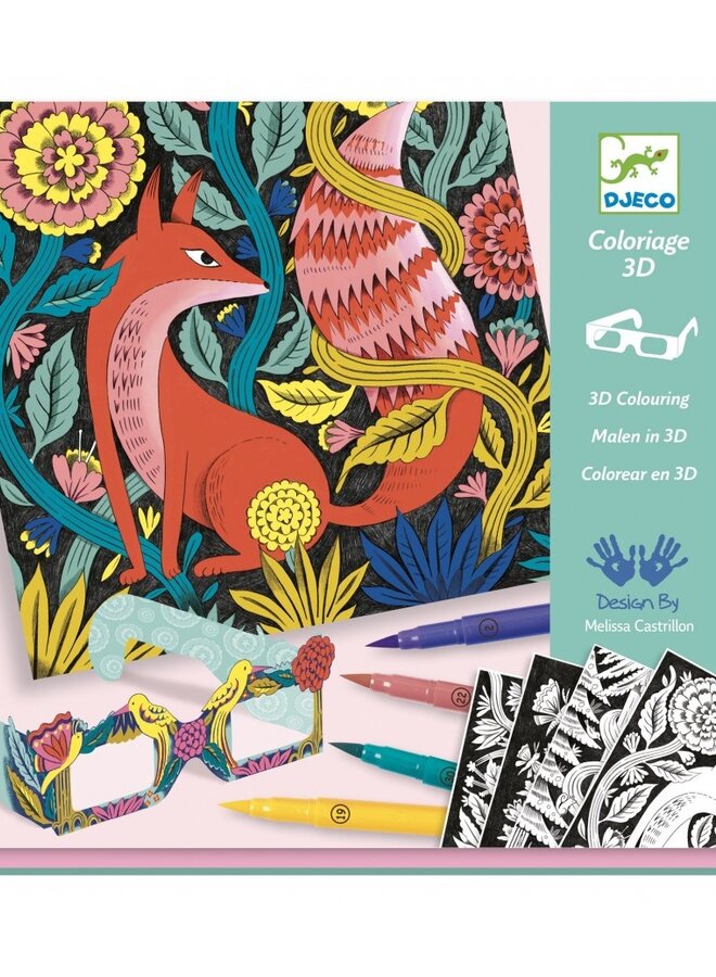 Djeco - 3D kleuren - Fantasie bos