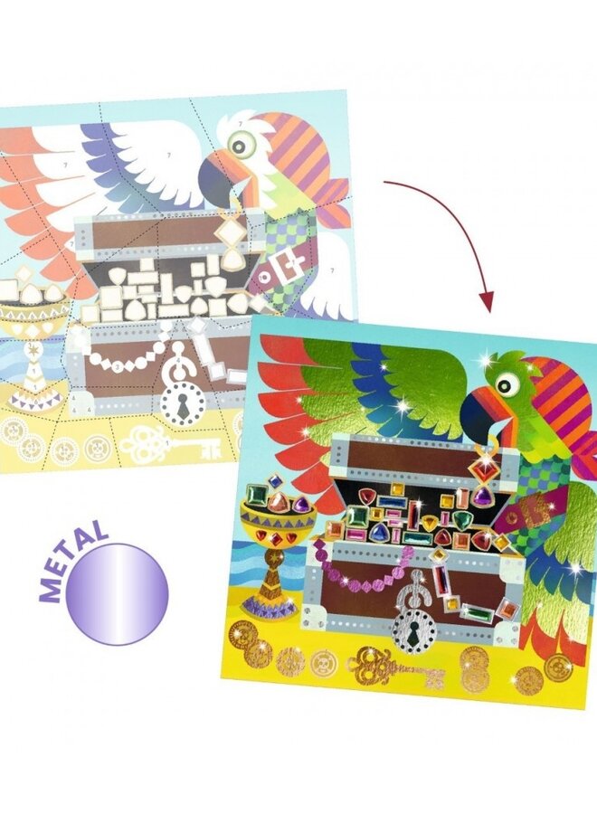 Djeco - Metaal en steentjes - Piraten