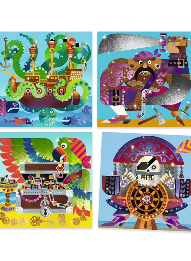 Djeco - Metaal en steentjes - Piraten