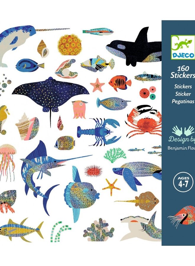 Djeco - metallic stickers - Ocean