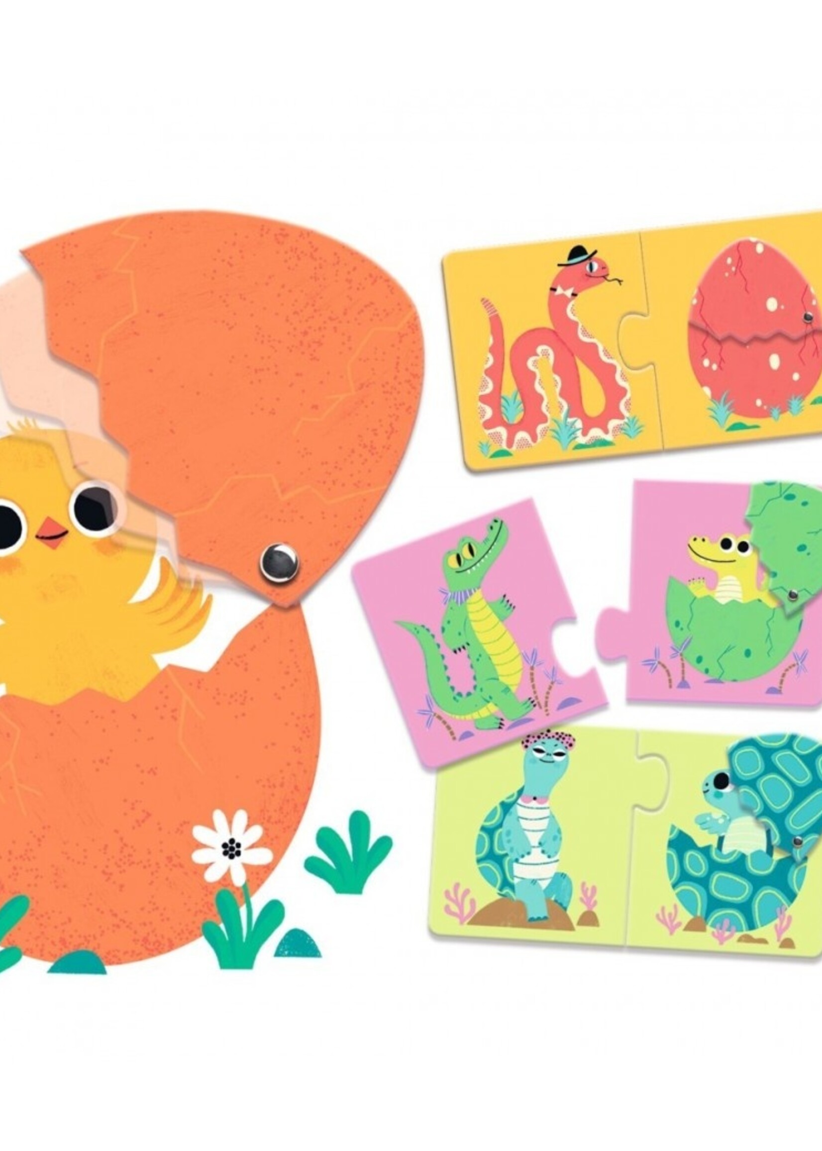 Djeco Djeco - Puzzel duo Grappige eieren