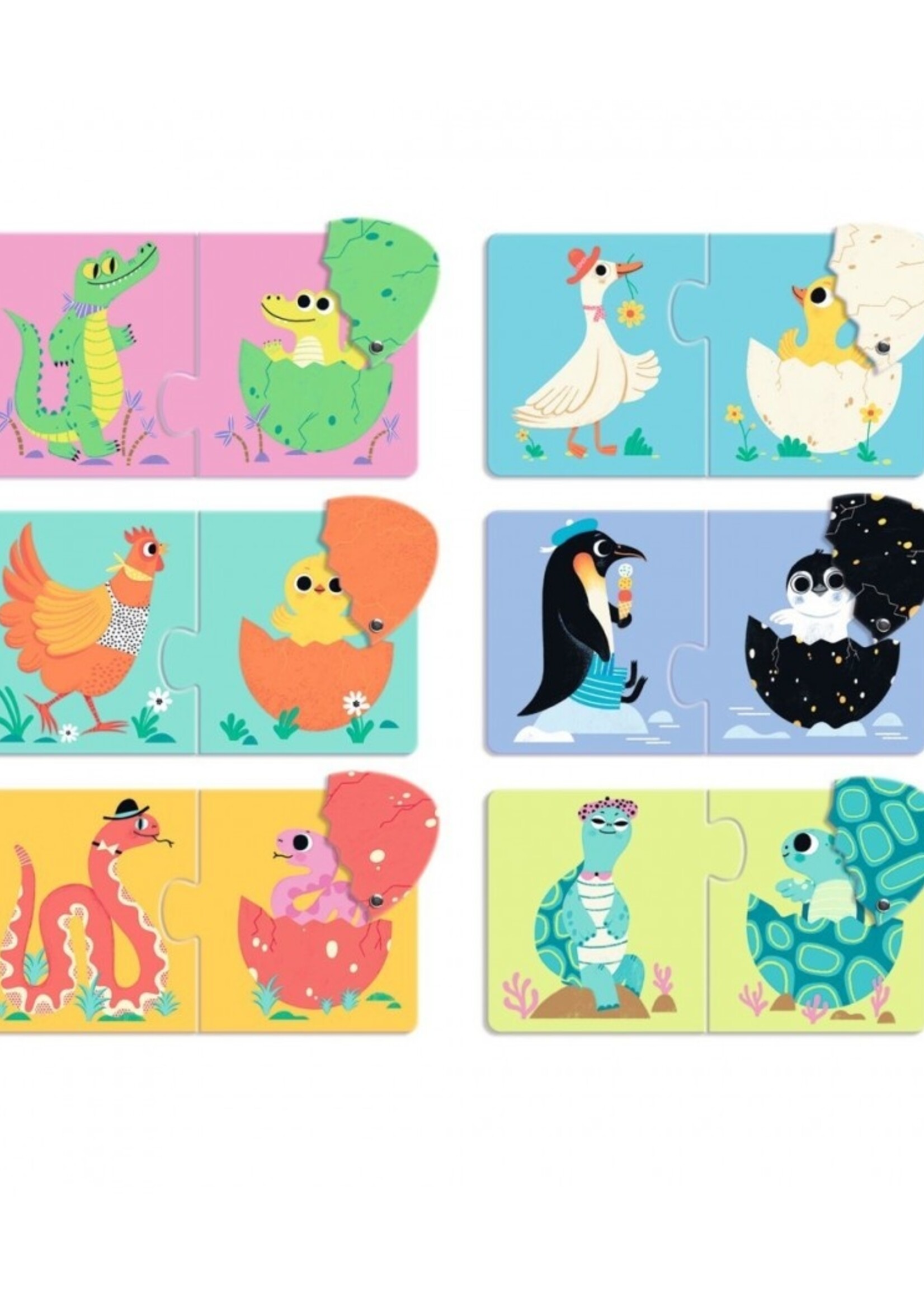 Djeco Djeco - Puzzel duo Grappige eieren