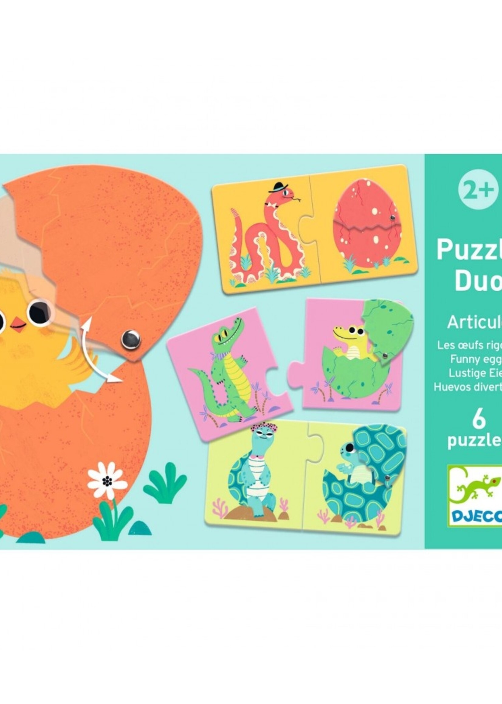 Djeco Djeco - Puzzel duo Grappige eieren