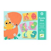 Djeco - Puzzel duo Grappige eieren