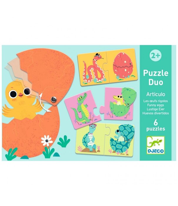 Djeco Djeco - Puzzel duo Grappige eieren