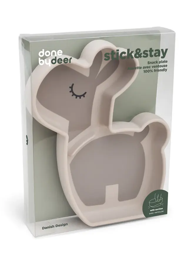 Done by Deer - Sillicone Stick&Stay snack plate Lalee