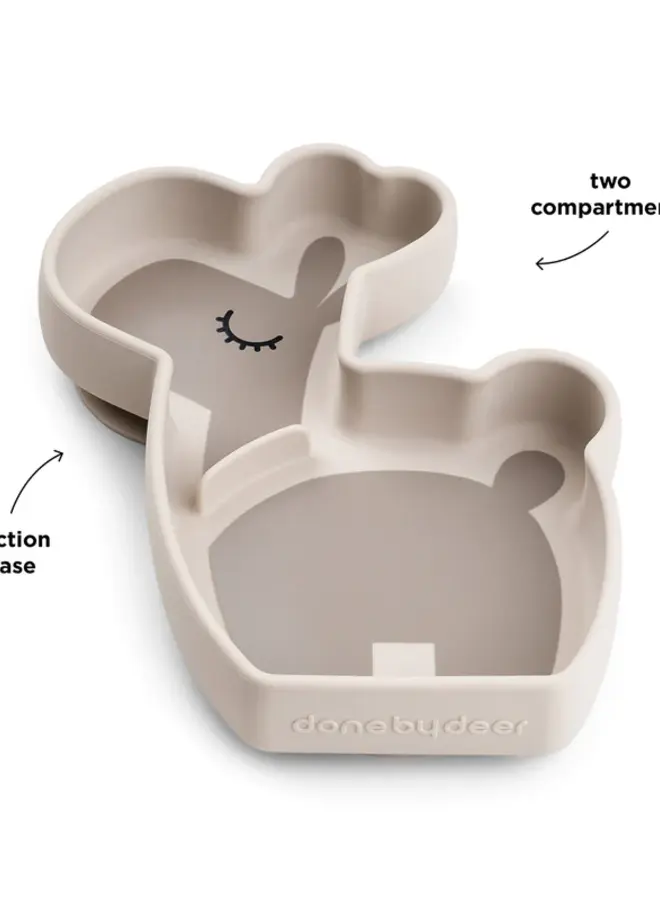 Done by Deer - Sillicone Stick&Stay snack plate Lalee