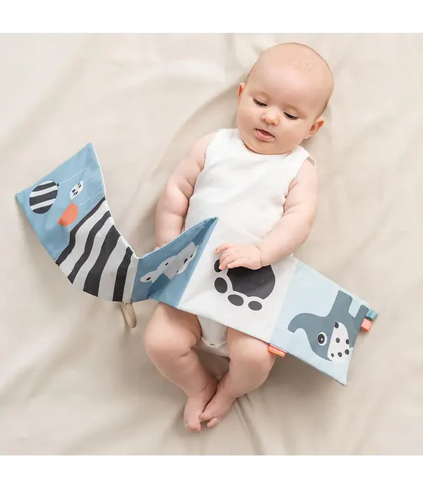 DonebyDeer Done by Deer - Fold-out soft book Deer friends colour