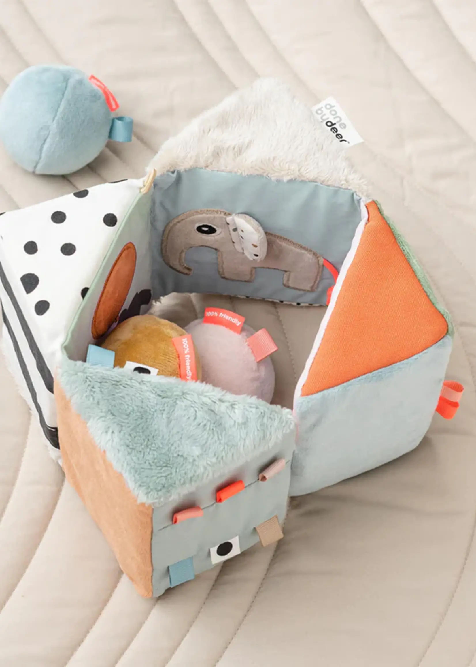 DonebyDeer Done by Deer - Fold-out sensory cube - Deer friends Col