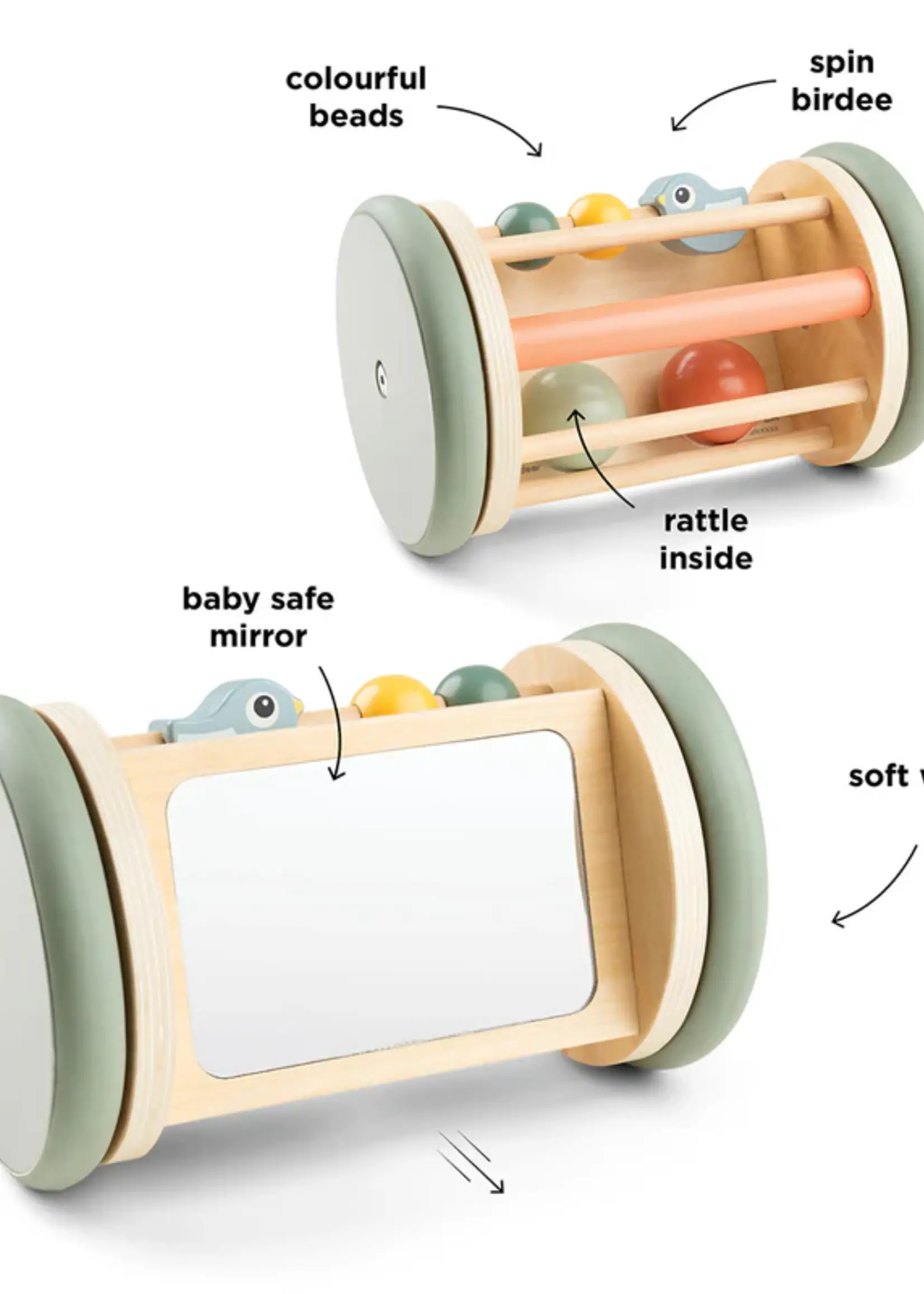 DonebyDeer DonebyDeer - Rolling activity mirror Birdee - Colour