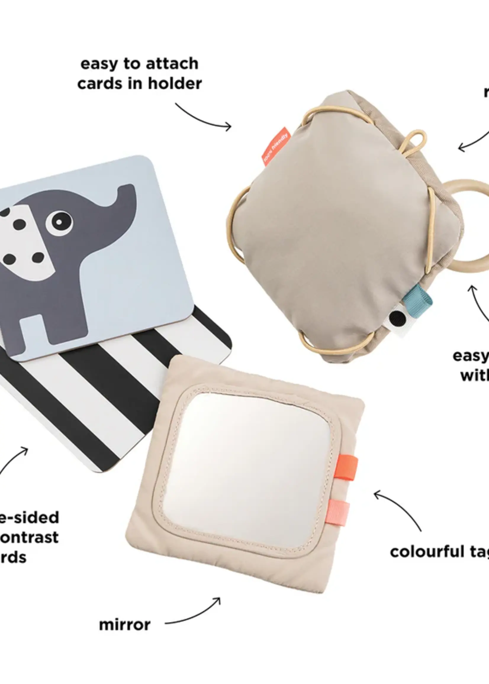 DonebyDeer DonebyDeer - Baby contrast card holder - Deer friends