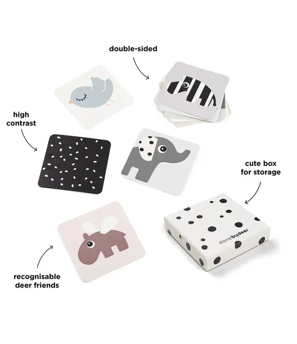 DonebyDeer Donebydeer - Baby contrast card 10-pack Deer friend
