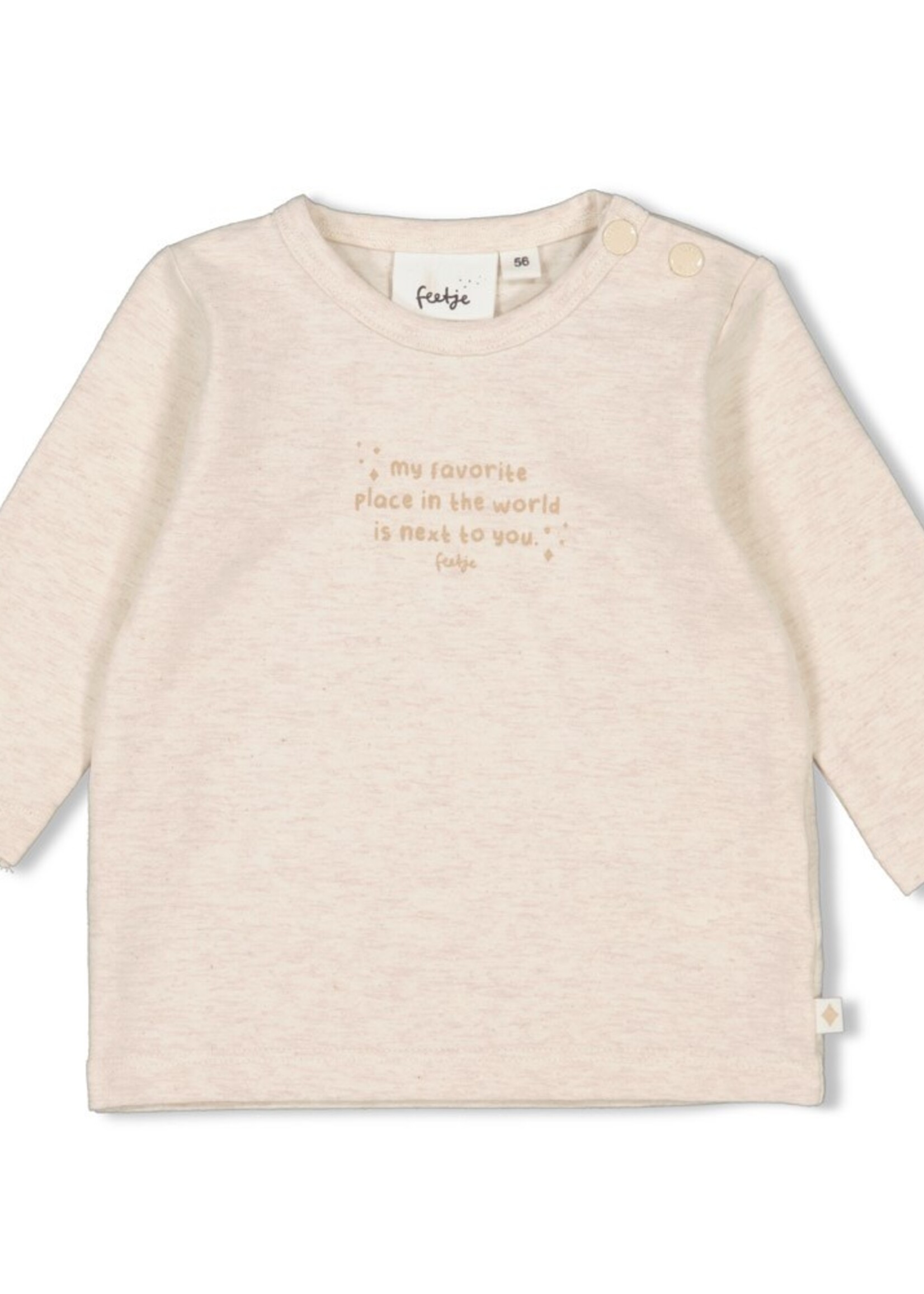 Feetje Feetje Noos - Longsleeve - the Magic is in you - Offwhite melange