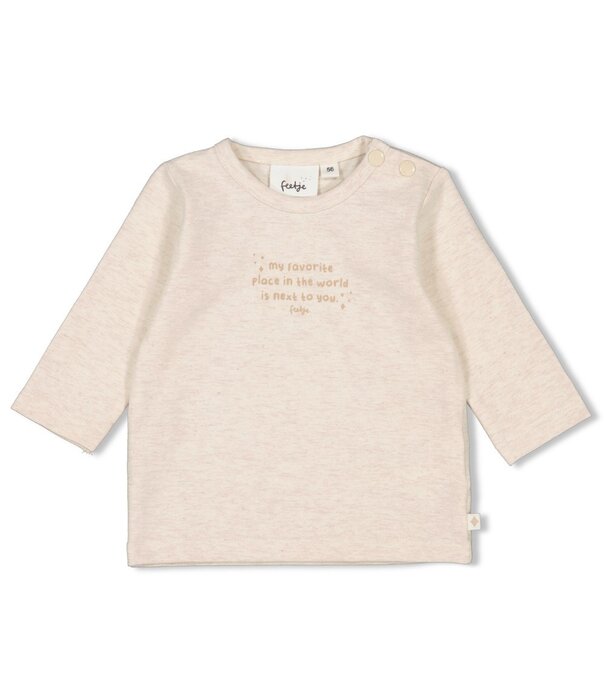 Feetje Feetje Noos - Longsleeve - the Magic is in you - Offwhite melange