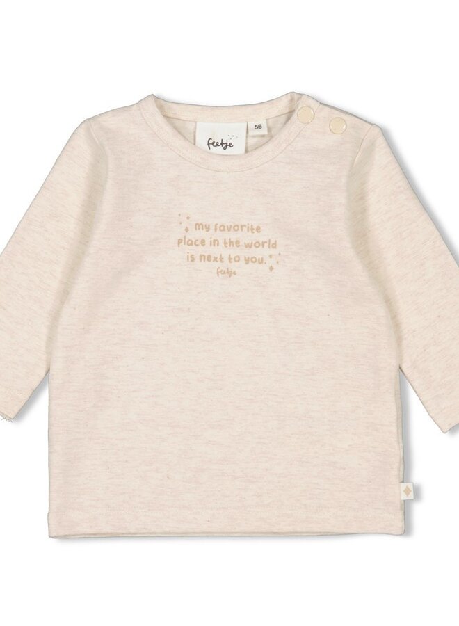 Feetje Noos - Longsleeve - the Magic is in you - Offwhite melange