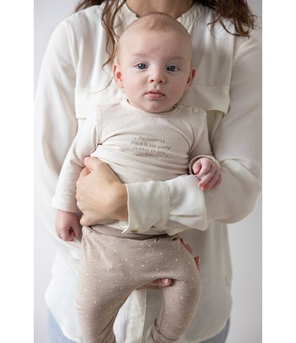 Feetje Feetje Noos - Longsleeve - the Magic is in you - Offwhite melange