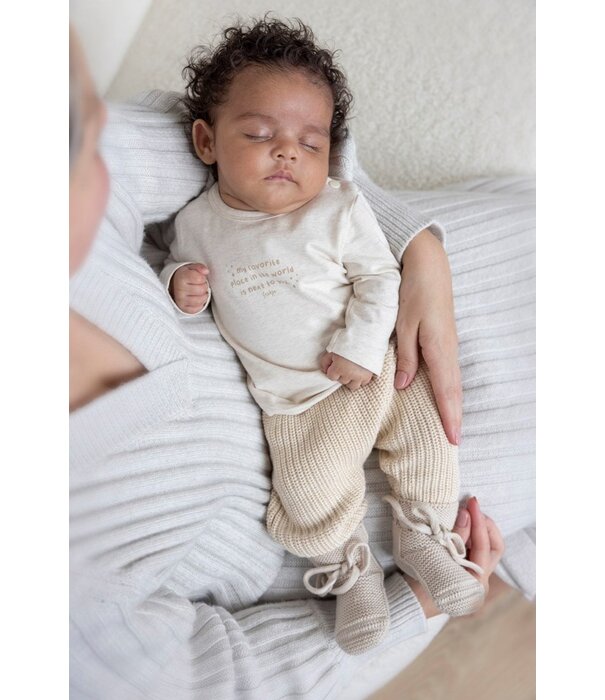 Feetje Feetje Noos - Longsleeve - the Magic is in you - Offwhite melange