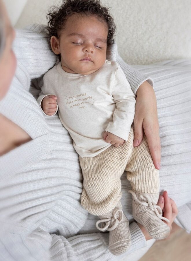 Feetje Noos - Longsleeve - the Magic is in you - Offwhite melange